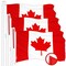 G128 3 Pack: Canada Canadian Flag | 2x3 Ft | ToughWeave Series Embroidered 300D Polyester | Country Flag, Embroidered Design, Indoor/Outdoor, Vibrant Colors, Brass Grommets
